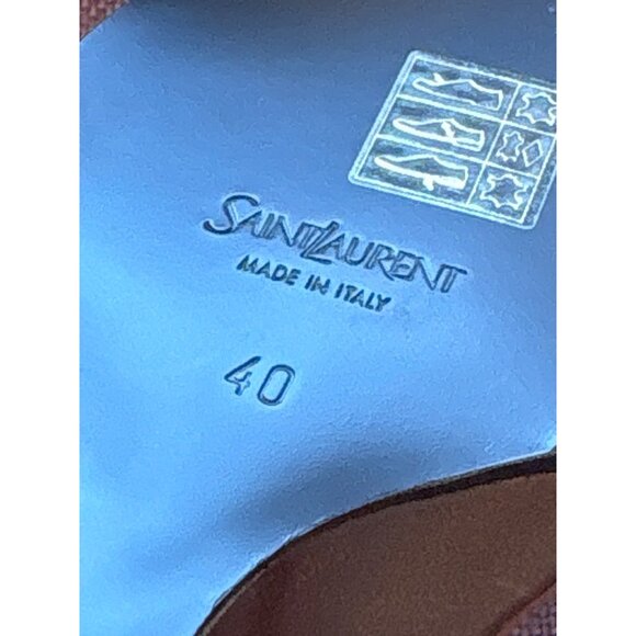 Saint Laurent Wedge Sandals in Bruciato 40 New with Box Womens High Heels - Picture 12 of 16